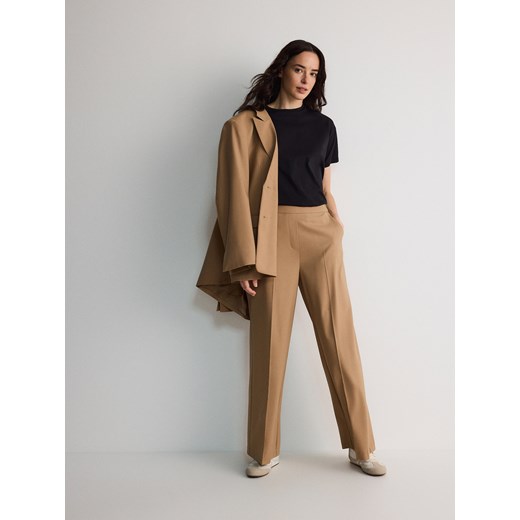 Reserved - T-shirt regular z merceryzowanej bawełny - czarny Reserved S Reserved