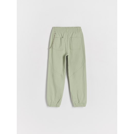Reserved - Spodnie z łańcuszkiem - jasnozielony Reserved 164 (13 lat) Reserved
