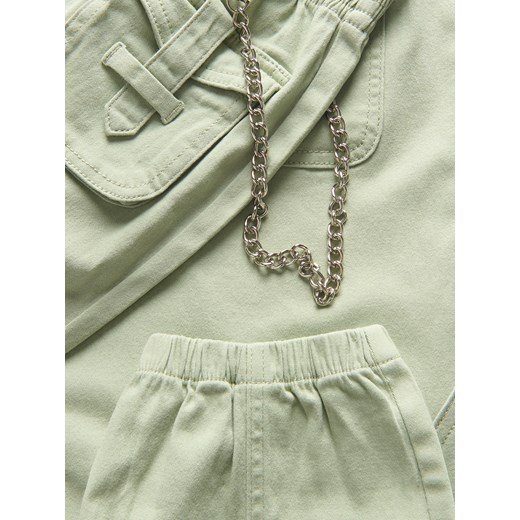 Reserved - Spodnie z łańcuszkiem - jasnozielony Reserved 140 (9 lat) Reserved