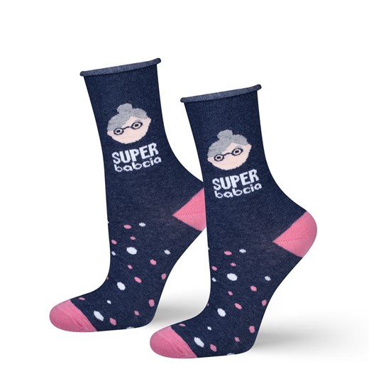Skarpety damskie SOXO Super Babcia ze sklepu Sklep SOXO w kategorii Skarpetki damskie - zdjęcie 174183263