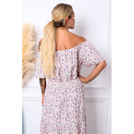 SUKIENKA MAXI HISZPANKA W KWIECISTY WZÓR- RÓŻOWA Olika M/L olika.com.pl