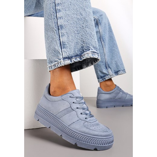 Niebieskie Sneakersy z Perforacją na Żłobionej Podeszwie Riparian Rights ze sklepu renee.pl w kategorii Buty sportowe damskie - zdjęcie 174277063