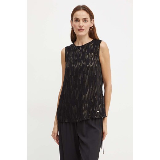 Armani Exchange bluzka damska kolor czarny wzorzysta 6DYH44 YN2VZ ze sklepu ANSWEAR.com w kategorii Bluzki damskie - zdjęcie 174281881