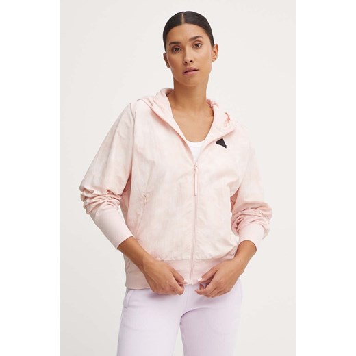 adidas kurtka Z.N.E. damska kolor różowy przejściowa oversize IW7735 ze sklepu ANSWEAR.com w kategorii Kurtki damskie - zdjęcie 174281944
