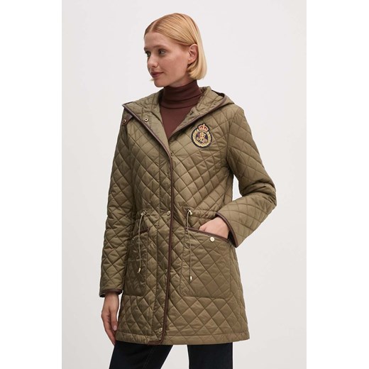 Lauren Ralph Lauren parka damska kolor zielony przejściowa 297951264 ze sklepu ANSWEAR.com w kategorii Parki damskie - zdjęcie 174282580