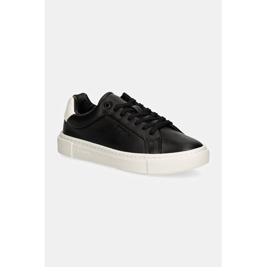 Calvin Klein sneakersy CUPSOLE LACE UP W/ML LTH kolor czarny HW0HW02201 ze sklepu ANSWEAR.com w kategorii Trampki damskie - zdjęcie 174283121
