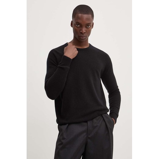 American Vintage sweter wełniany męski kolor czarny lekki MRAX18AH24 ze sklepu ANSWEAR.com w kategorii Swetry męskie - zdjęcie 174284094