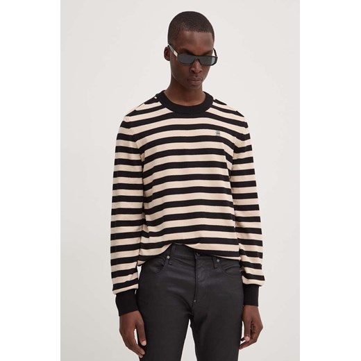 G-Star Raw sweter bawełniany kolor czarny  D25155-D840 ze sklepu ANSWEAR.com w kategorii Swetry męskie - zdjęcie 174284104