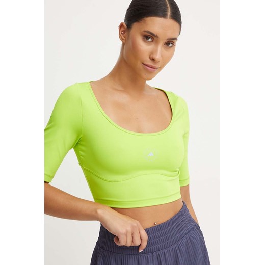adidas by Stella McCartney t-shirt damski kolor zielony IX8072 ze sklepu ANSWEAR.com w kategorii Bluzki damskie - zdjęcie 174284580
