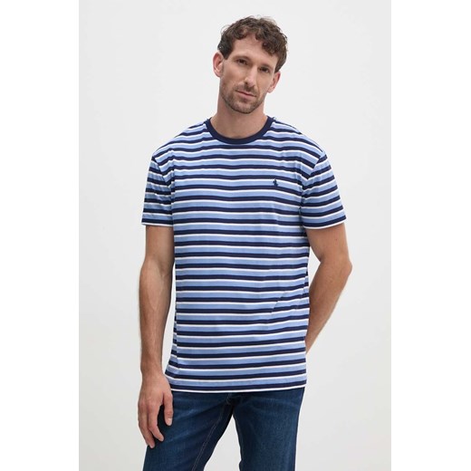 Polo Ralph Lauren t-shirt bawełniany męski kolor niebieski wzorzysty 710927103 ze sklepu ANSWEAR.com w kategorii T-shirty męskie - zdjęcie 174284774
