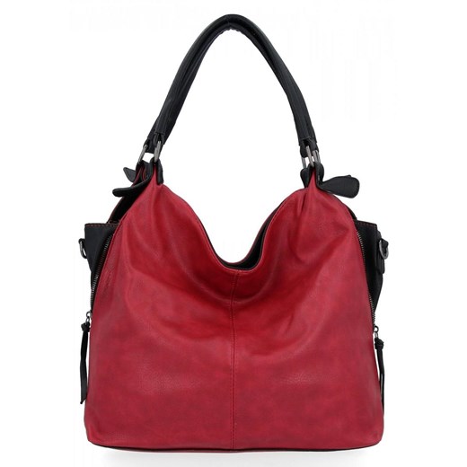 Uniwersalna Torebka Damska XL firmy Hernan HB0153 Bordowa ze sklepu PaniTorbalska w kategorii Torby Shopper bag - zdjęcie 174285853