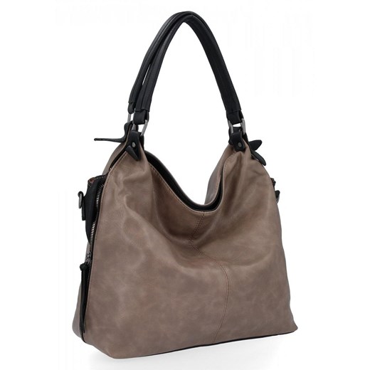Uniwersalna Torebka Damska XL firmy Hernan HB0153 Ziemista ze sklepu PaniTorbalska w kategorii Torby Shopper bag - zdjęcie 174286043