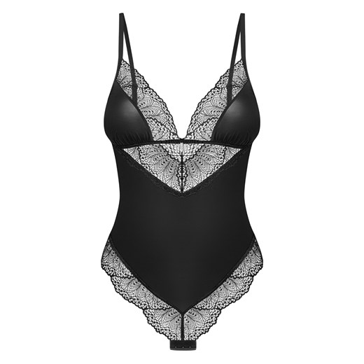 Body sexy Obsessive Lobellis teddy czarny ze sklepu kontri.pl w kategorii Body damskie - zdjęcie 174286751
