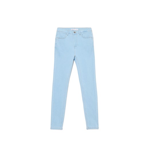 Cropp - Błękitne jeansy skinny push up - niebieski ze sklepu Cropp w kategorii Jeansy damskie - zdjęcie 174288840