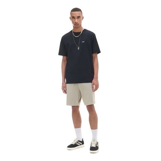 Cropp - Czarny T-shirt z haftem - czarny Cropp S Cropp