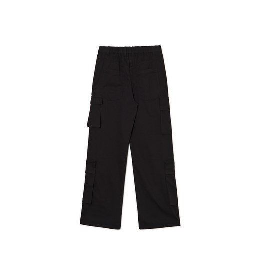 Cropp - Czarne dzianinowe spodnie - czarny Cropp 34 Cropp