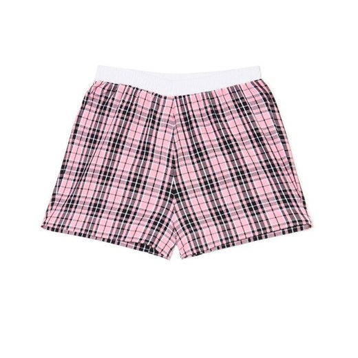 Cropp - Bawełniane szorty w kratę - różowy Cropp S Cropp