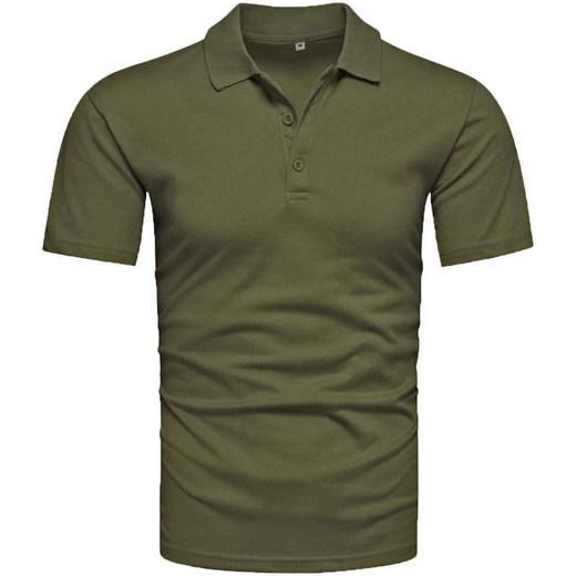 Koszulka polo męska zielona Recea ze sklepu Recea.pl w kategorii T-shirty męskie - zdjęcie 174294160