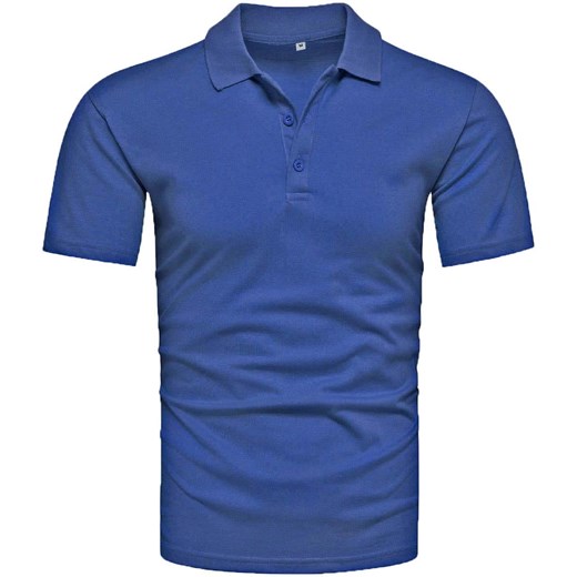 Koszulka polo męska niebieska Recea ze sklepu Recea.pl w kategorii T-shirty męskie - zdjęcie 174294163