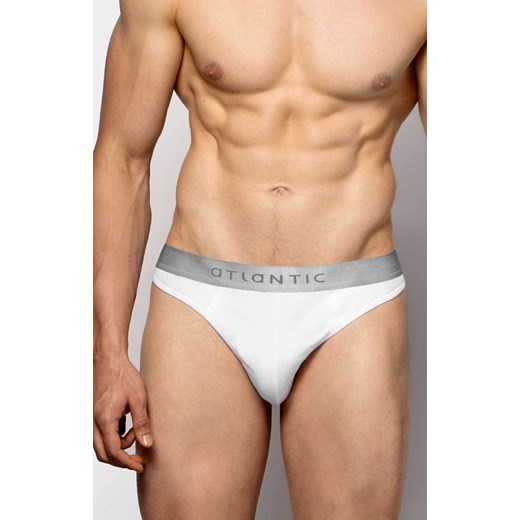 Atlantic 2-pack białe slipy męskie 2BMP-013, Kolor biały, Rozmiar S, ATLANTIC ze sklepu Intymna w kategorii Majtki męskie - zdjęcie 174295062