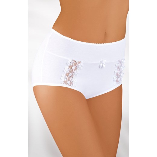 Figi damskie wysokie białe BBL 005, Kolor biały, Rozmiar S, Babell ze sklepu Intymna w kategorii Majtki damskie - zdjęcie 174296411
