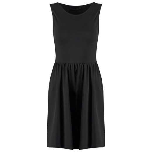 Even&Odd Sukienka z dżerseju black zalando  abstrakcyjne wzory