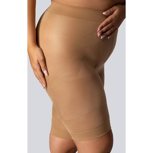 Szorty wyszczuplające ze średnim stanem ciemnobeżowe Smoothwear, Kolor ciemny beż (golden pearl), Rozmiar 9/10, Mona Queen Size ze sklepu Intymna w kategorii Bielizna wyszczuplająca - zdjęcie 174316812
