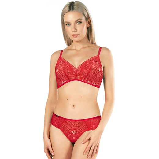 Biustonosz double super push-up bez fiszbin Desire, Kolor czerwony, Rozmiar 65E, Mefemi ze sklepu Intymna w kategorii Biustonosze - zdjęcie 174317160