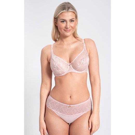 Samanta stringi damskie koronkowe Amelia C400, Kolor róż pudrowy-wzór, Rozmiar XS, Samanta ze sklepu Intymna w kategorii Majtki damskie - zdjęcie 174320924
