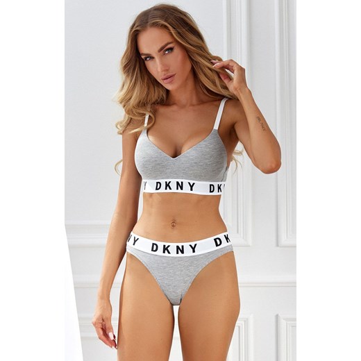 DKNY bawełniany biustonosz push-up bez fiszbinów DK4518, Kolor szary, Rozmiar S, S Intymna
