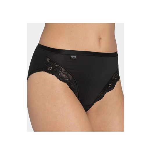 Sloggi Romance Tai czarne figi damskie z koronką 10031895, Kolor czarny, Rozmiar 38, Sloggi ze sklepu Intymna w kategorii Majtki damskie - zdjęcie 174322642