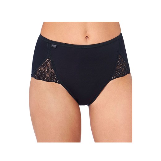 Sloggi 2-pack czarne figi damskie Pure Sense Luxe Maxi 10181306, Kolor czarny, Rozmiar 42, Sloggi ze sklepu Intymna w kategorii Majtki damskie - zdjęcie 174322673