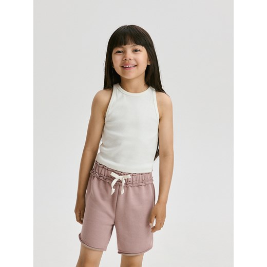 Reserved - Bawełniane szorty - jasnofioletowy Reserved 164 (13 lat) Reserved
