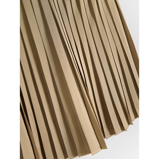 Reserved - Plisowana spódnica mini - beżowy Reserved XS Reserved