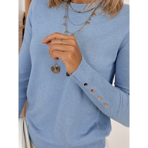 sweter junru błękitny one size ONE SIZE UBRA