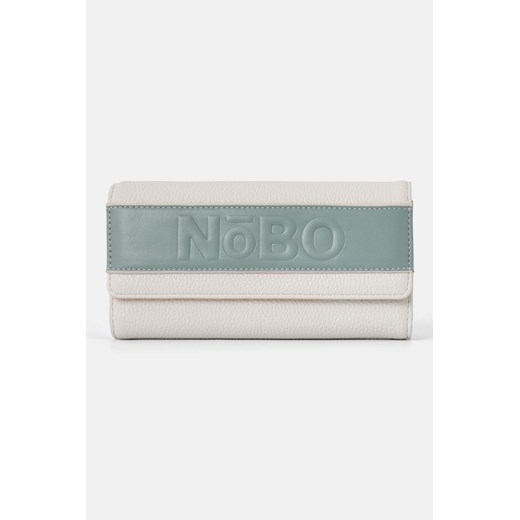 Biały portfel Nobo z błękitnym logo Nobo One size wyprzedaż NOBOBAGS.COM
