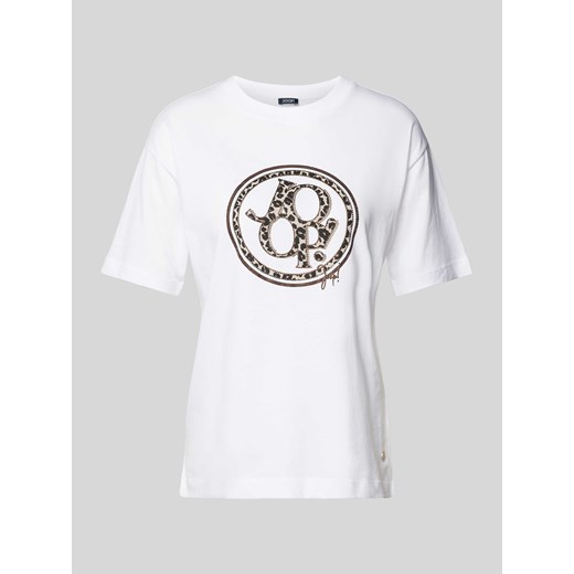 T-shirt z nadrukiem z logo ze sklepu Peek&Cloppenburg  w kategorii Bluzki damskie - zdjęcie 174370824