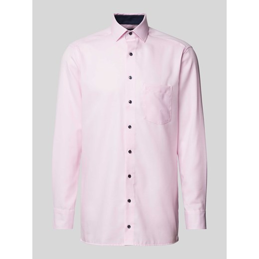 Koszula biznesowa o kroju regular fit z kołnierzykiem typu kent ze sklepu Peek&Cloppenburg  w kategorii Koszule męskie - zdjęcie 174370872
