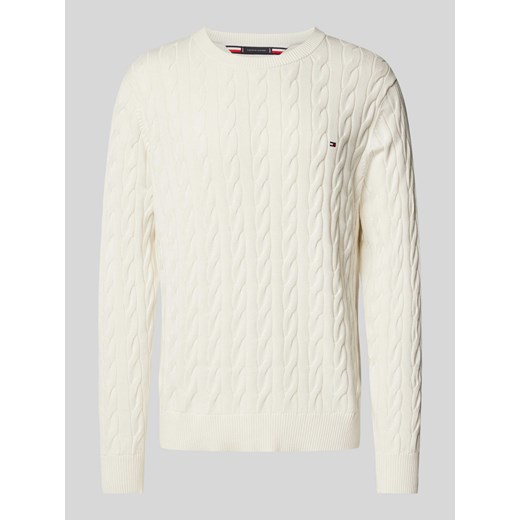 Sweter z dzianiny z wzorem warkocza ze sklepu Peek&Cloppenburg  w kategorii Swetry męskie - zdjęcie 174371680