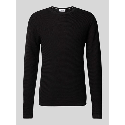 Sweter z dzianiny z okrągłym dekoltem model ‘ERIC’ ze sklepu Peek&Cloppenburg  w kategorii Swetry męskie - zdjęcie 174371832