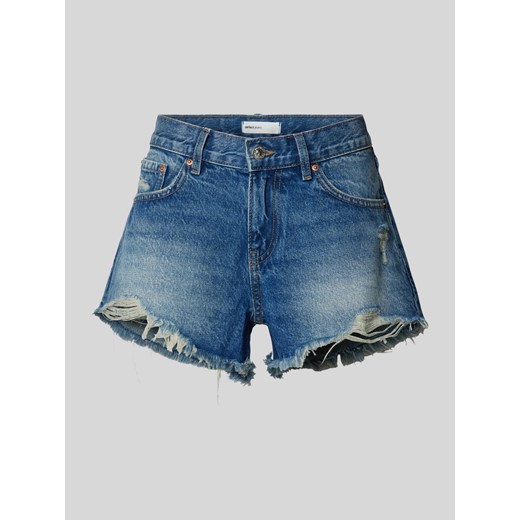 Szorty jeansowe o kroju regular fit z przetarciami ze sklepu Peek&Cloppenburg  w kategorii Szorty - zdjęcie 174371842