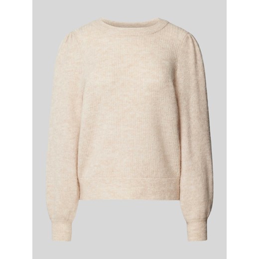 Sweter z dzianiny z bufiastymi rękawami model ‘SLFLULU’ ze sklepu Peek&Cloppenburg  w kategorii Swetry damskie - zdjęcie 174371850