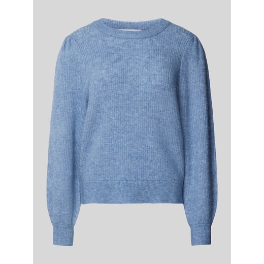 Sweter z dzianiny z bufiastymi rękawami model ‘SLFLULU’ ze sklepu Peek&Cloppenburg  w kategorii Swetry damskie - zdjęcie 174372113