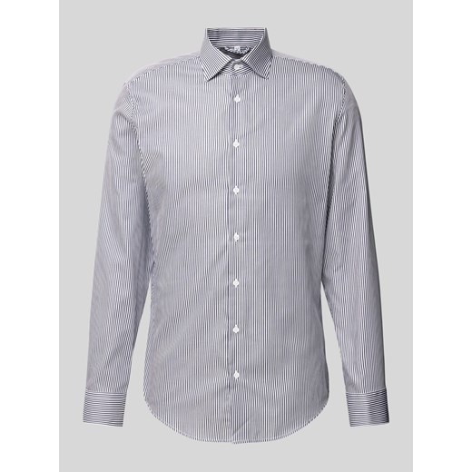 Koszula biznesowa o kroju slim fit z kołnierzykiem typu kent ze sklepu Peek&Cloppenburg  w kategorii Koszule męskie - zdjęcie 174372194