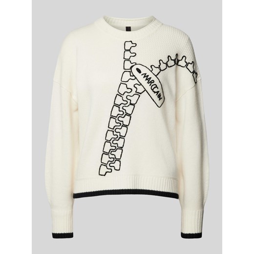 Sweter z wełny z wyhaftowanym logo ze sklepu Peek&Cloppenburg  w kategorii Swetry damskie - zdjęcie 174372381