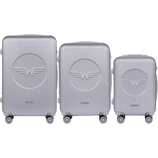 Zestaw 3 Walizek Wings Swallow 3.0 SILVER ze sklepu WINGS w kategorii Walizki - zdjęcie 174374800