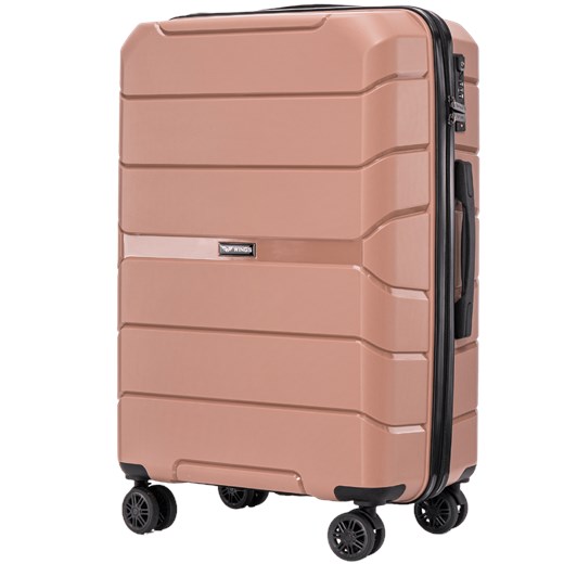 Walizka średnia Wings Sparrow  - polipropylen 24" ROSE GOLD ze sklepu WINGS w kategorii Walizki - zdjęcie 174375080