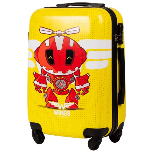 WALIZKA KIDS KABINOWA TWARDA WINGS YELLOW ROBOT S 20" ze sklepu WINGS w kategorii Walizki - zdjęcie 174375271