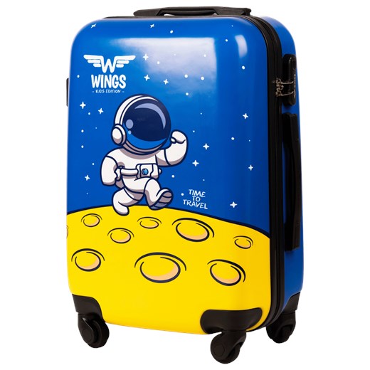 WALIZKA KIDS KABINOWA TWARDA WINGS BLUE ASTRONAUT S 20" ze sklepu WINGS w kategorii Walizki - zdjęcie 174375280