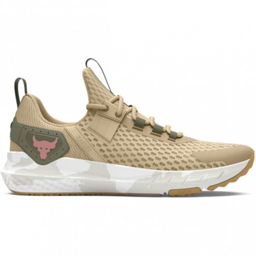 Buty treningowe crossfit uniseks Under Armour UA Project Rock Bsr 4 Ufc - beżowe ze sklepu Sportstylestory.com w kategorii Buty sportowe męskie - zdjęcie 174387792
